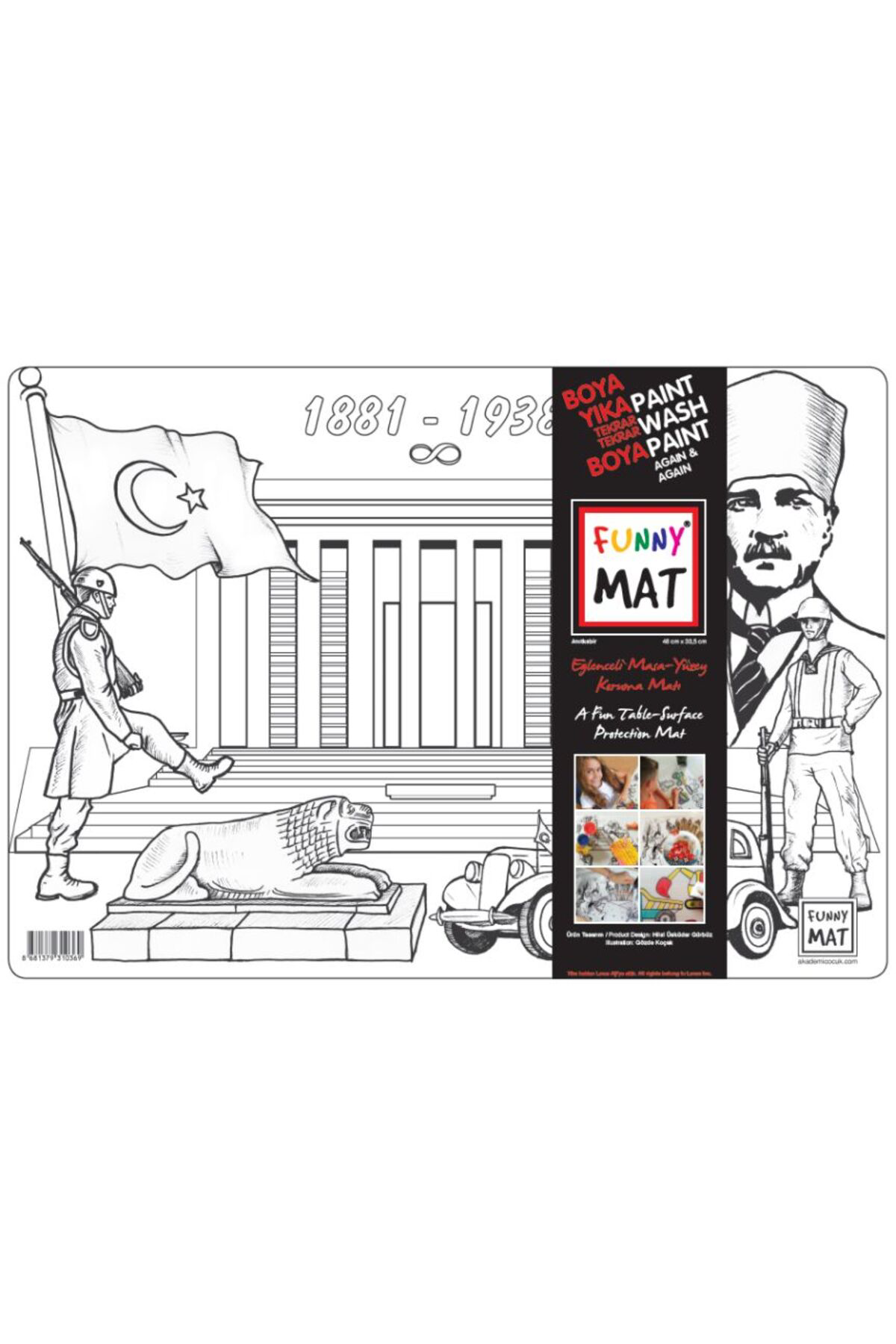 Destek Yayınları Clz218 Akademi Çocuk - Funny Mat - Anıtkabir (Yeni)