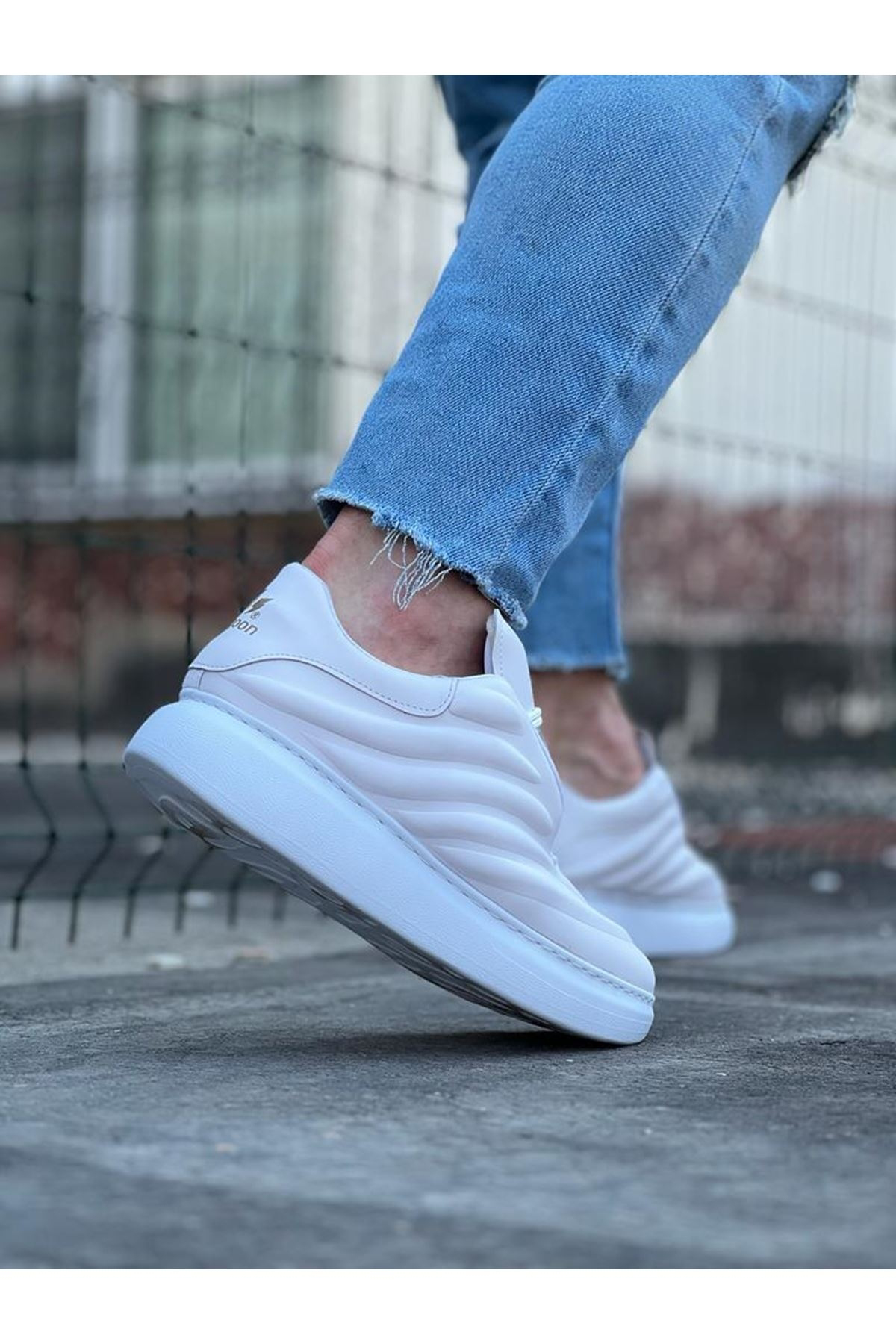 K&A Clz946 094 Beyaz Cilt Erkek Casual Ayakkabı