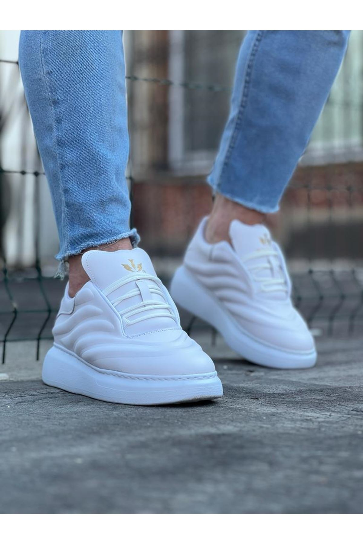 K&A Clz946 094 Beyaz Cilt Erkek Casual Ayakkabı