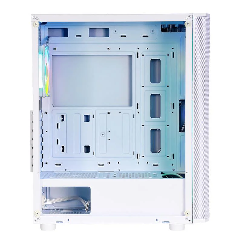 CM-106 650W 80+ Double ARGB Gaming Beyaz Mesh Kasa — Yüksek Performanslı Şeffaf Soğutma