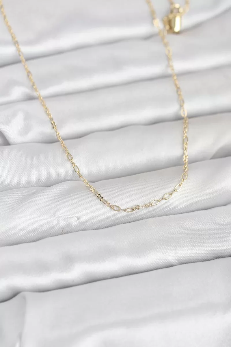 CM 14K Gold Renk 60 cm Zincirli Kadın Kolye - Lisinya