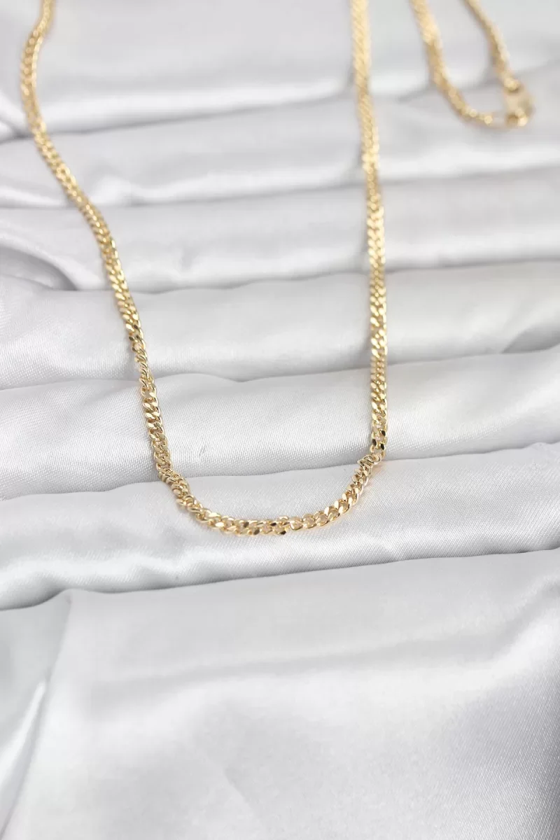 CM 14K Gold Renk 60 cm Zincir Kadın Kolye - Lisinya
