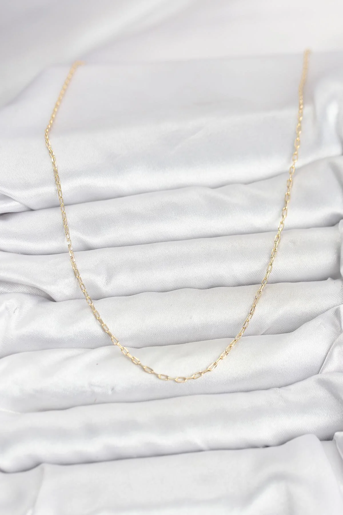 CM 14K Gold Renk Ataç Zincir Model 60 cm Kadın Kolye