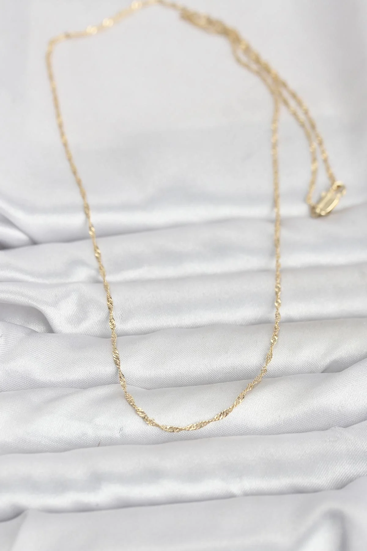 CM 14K Gold Renk Burgu Model 60 cm Kadın Kolye