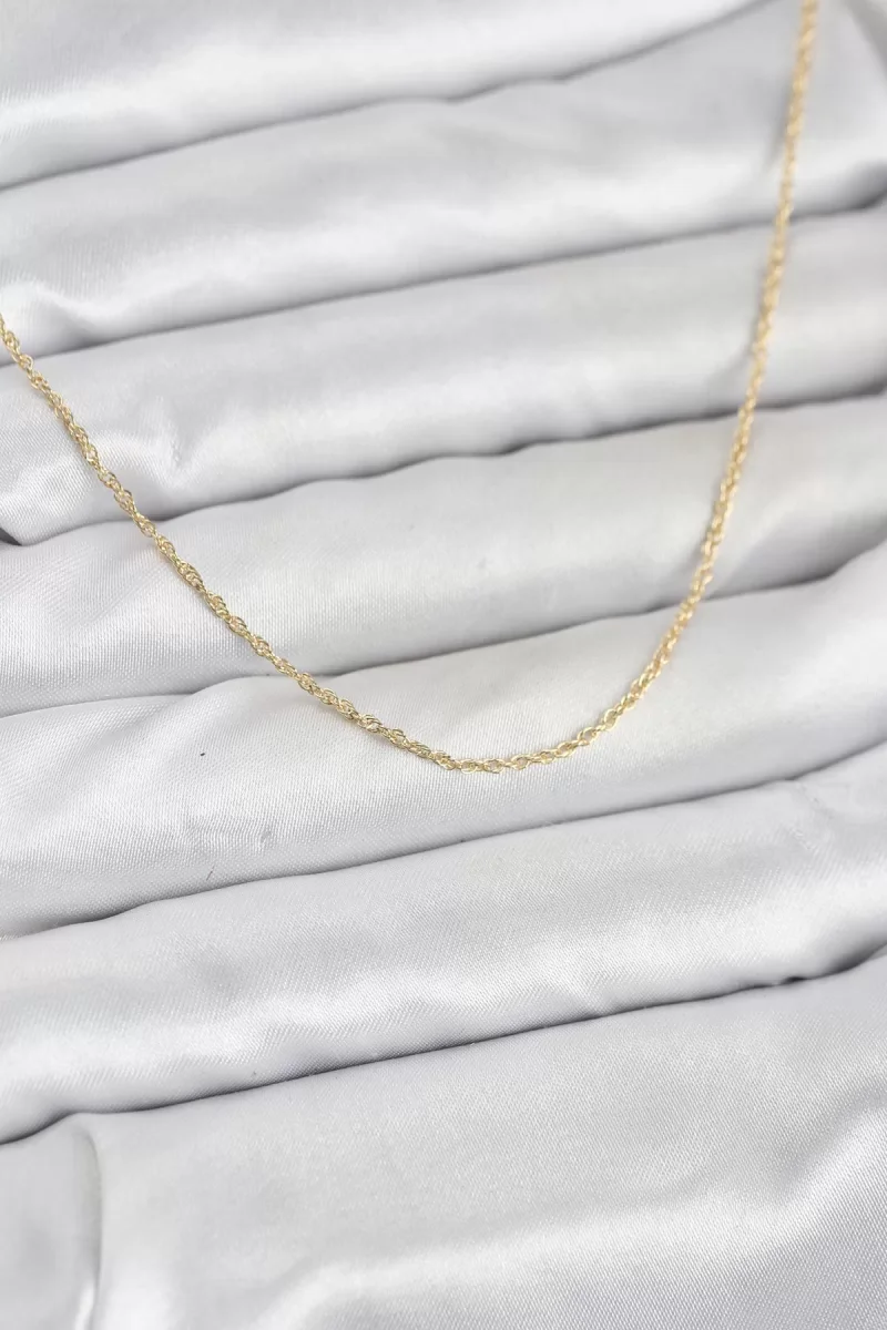 CM 14K Gold Renk Burgu Model 60 cm Kadın Kolye - Lisinya