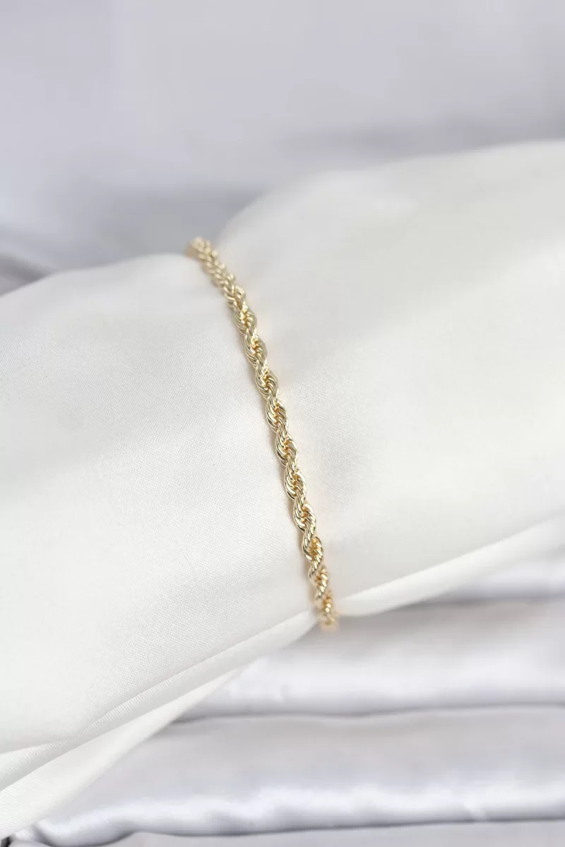 CM 14K Gold Renk Burgu Model Kadın Bileklik - Lisinya