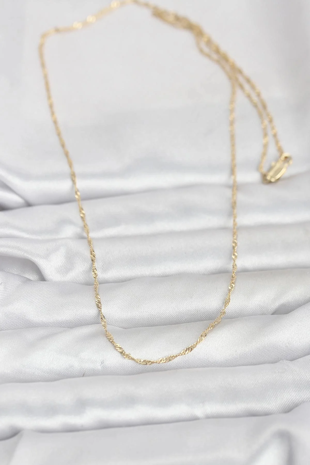 CM 14K Gold Renk Burgu Model 60 cm Kadın Kolye CM 14K Gold Renk Burgu Model 60 cm Kadın Kolye