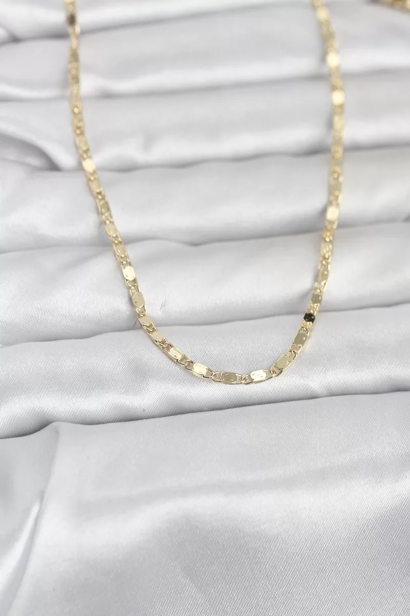 CM 14K Gold Renk Ezme Zincir 60 cm Kadın Kolye - Lisinya