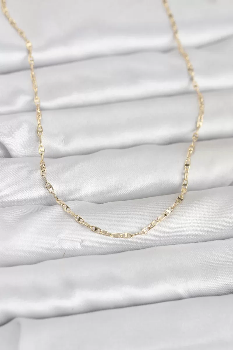 CM 14K Gold Renk Gemici Zincir Model 60 cm Kadın Kolye - Lisinya