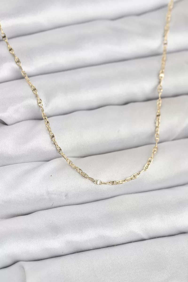 CM 14K Gold Renk Gemici Zincir Model 60 cm Kadın Kolye - Lisinya CM 14K Gold Renk Gemici Zincir Model 60 cm Kadın Kolye - Lisinya