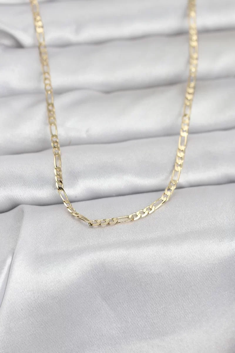 CM 14K Gold Renk İnce Kuşgözü Zincir Model 60 cm Kadın Kolye - Li