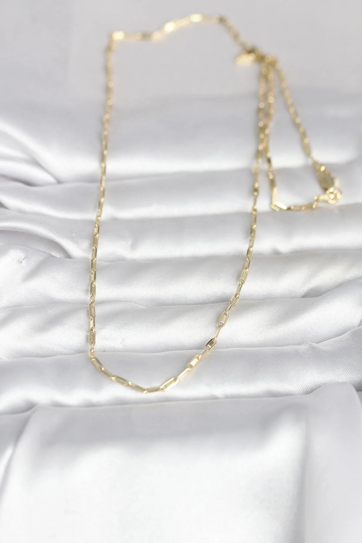 CM 14K Gold Renk İnce Ataç Zincir Model 60 cm Kadın Kolye