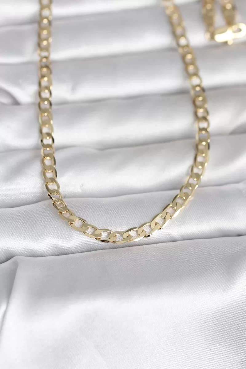 CM 14K Gold Renk Kalın Zincir Model 60 cm Kadın Kolye - Lisinya