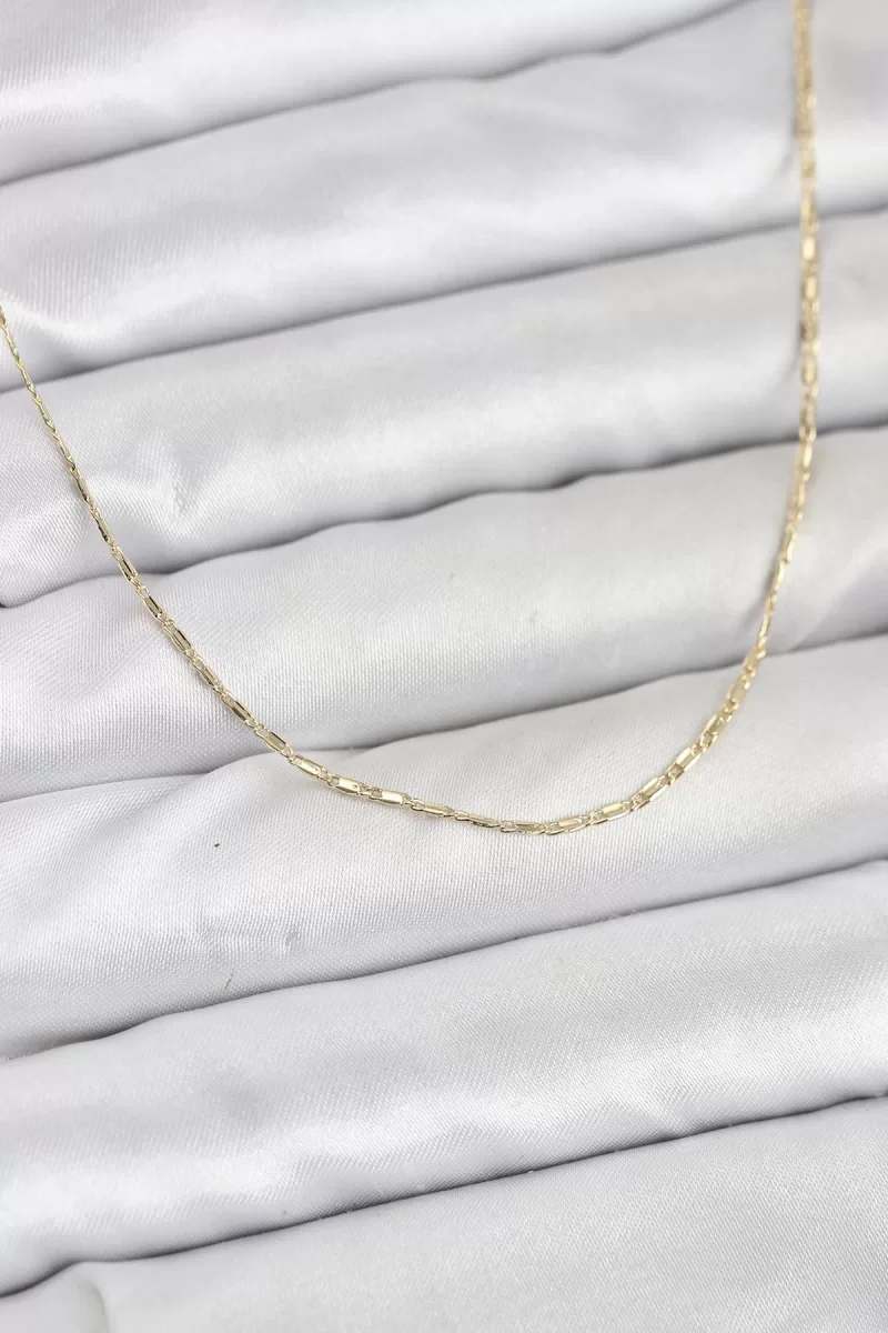 CM 14K Gold Renk Kesme Model 60 cm Kadın Kolye - Lisinya