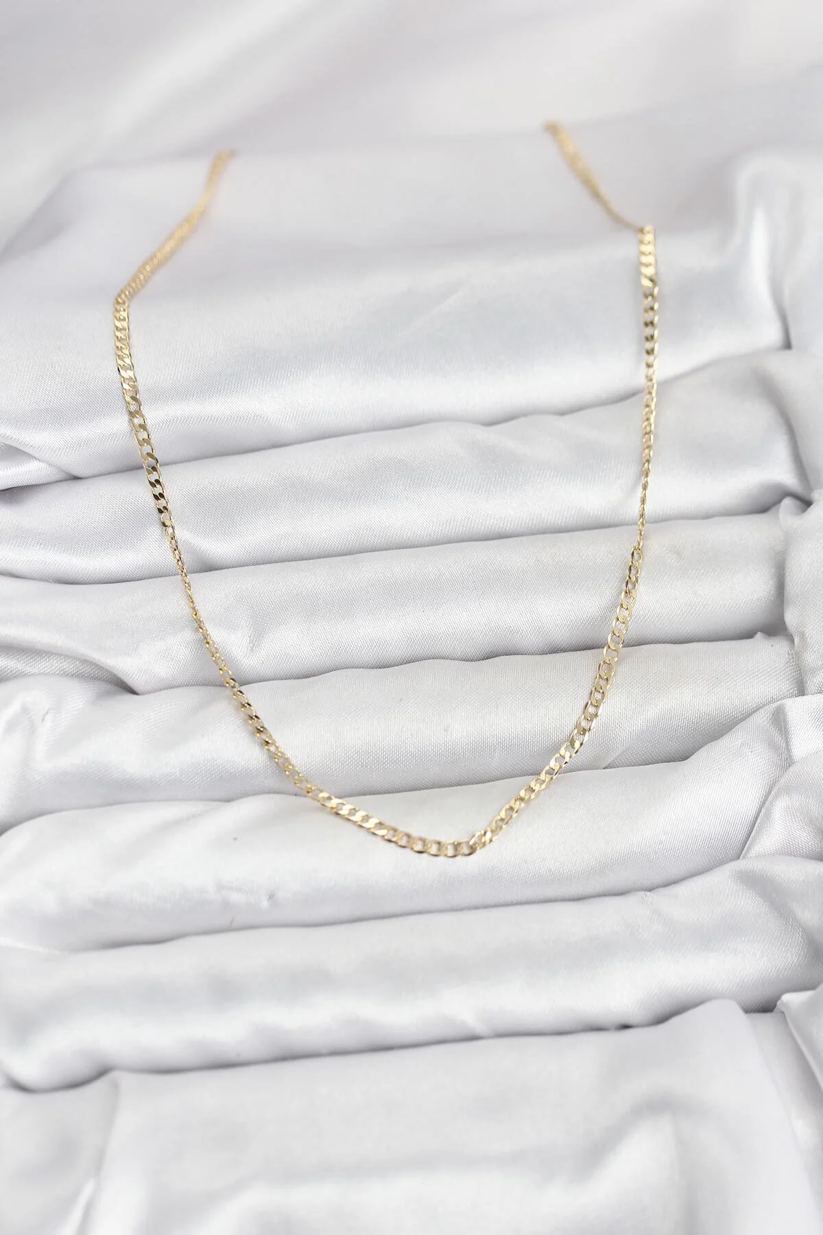 CM 14K Gold Renk Pirinç Zincir Model Kadın Kolye