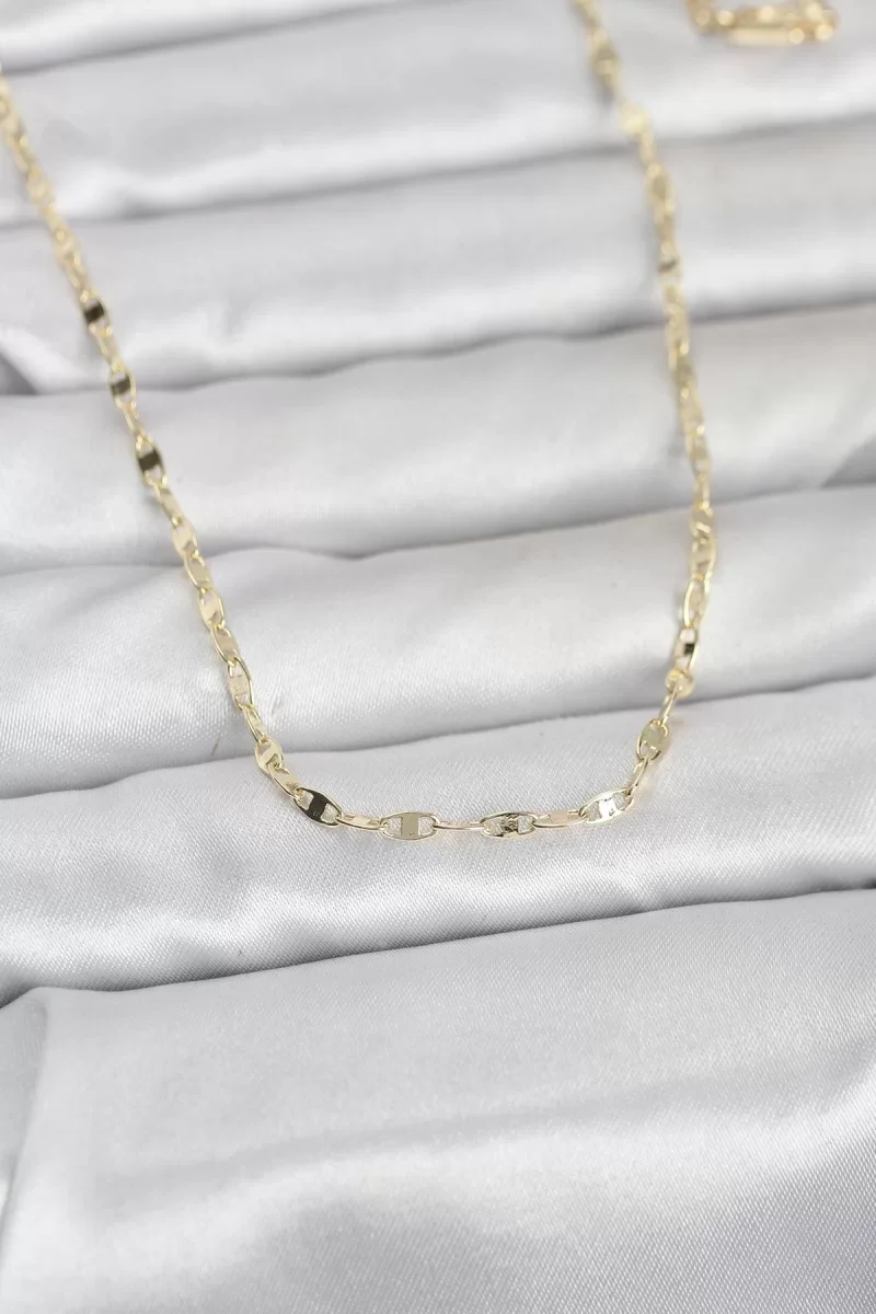 CM 14K Gold Renk Top Zincirli Model 60 cm Kadın Kolye - Lisinya
