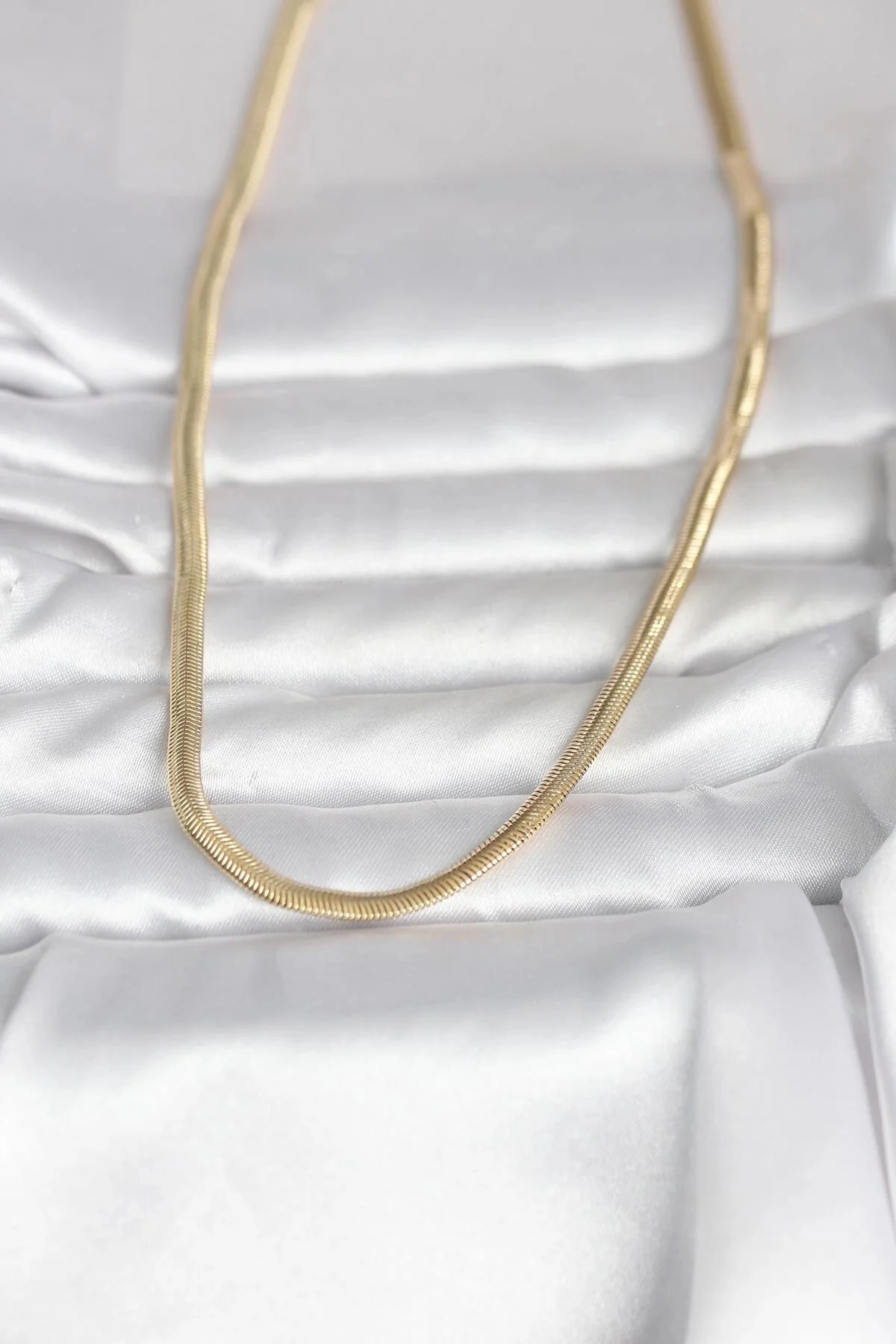 CM 14K Gold Renk Yassı Yılan Zincir Model 45 cm Kadın Kolye CM 14K Gold Renk Yassı Yılan Zincir Model 45 cm Kadın Kolye