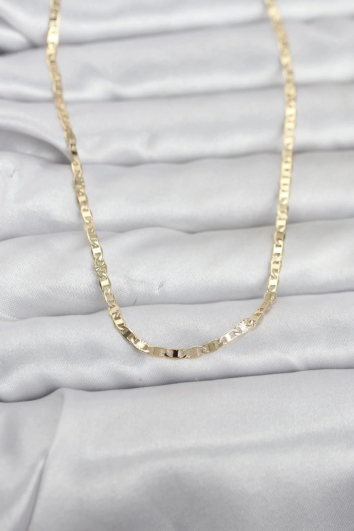 CM 14K Gold Renk Zincir Model 60 cm Kadın Kolye
