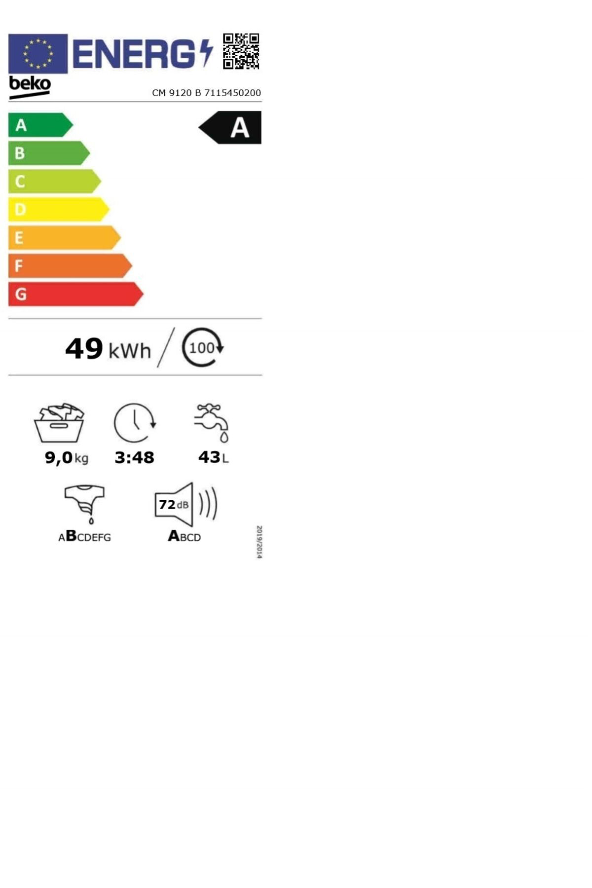 Beko Cm 9120 B Çamaşir Makinesi