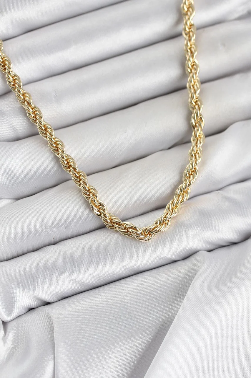 Cm Burgu Model Gold Renk Pirinç 60 Cm Kadın Kolye - Lisinya Diğer