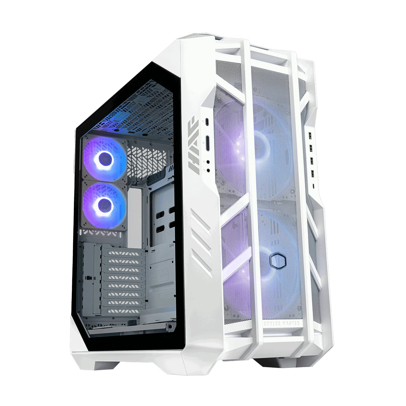 CM HAF700 Beyaz Tempered Glass ARGB Ledli, Mesh Ön Panel, Titanyum Gri Renkli FullTower Kasa Fiyatı, Yorumları ve Özellikleri