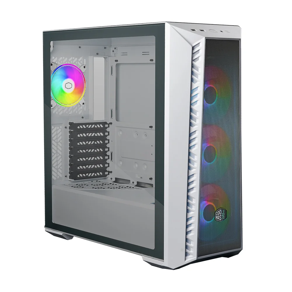 CM MasterBox 520 Beyaz Tempered Glass ARGB 4x120mm Fanlı, Mesh Ön Panel Pencereli MidTower Kasa Fiyatı, Yorumları ve Özellikleri