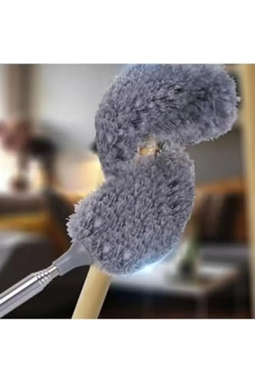 Cm Teleskopik Uzatılabilir Mikrofiber Yumuşak Başlıklı Gri Toz Al
