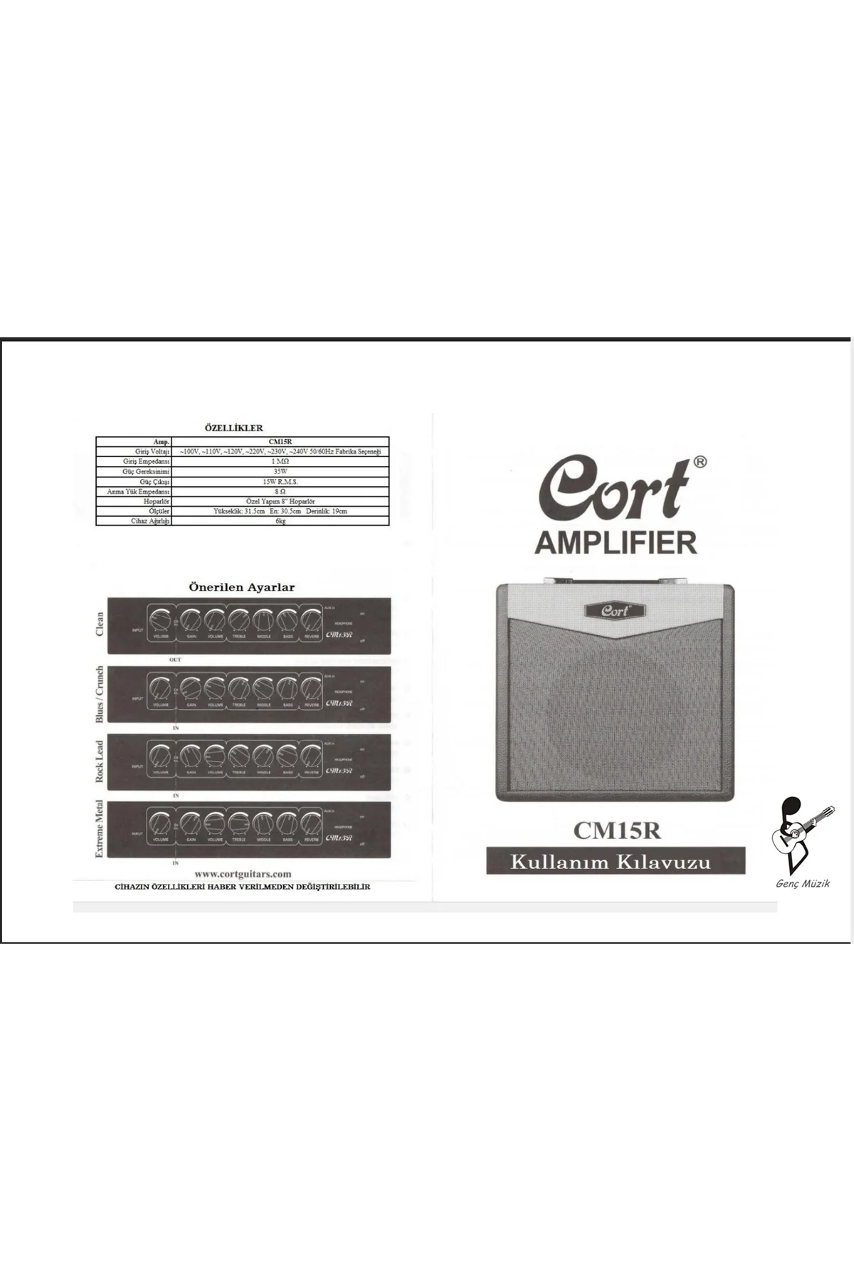 CM15R-BK AMFİ ELEKTRO 15W - REVERB CM15R-BK AMFİ ELEKTRO 15W - REVERB