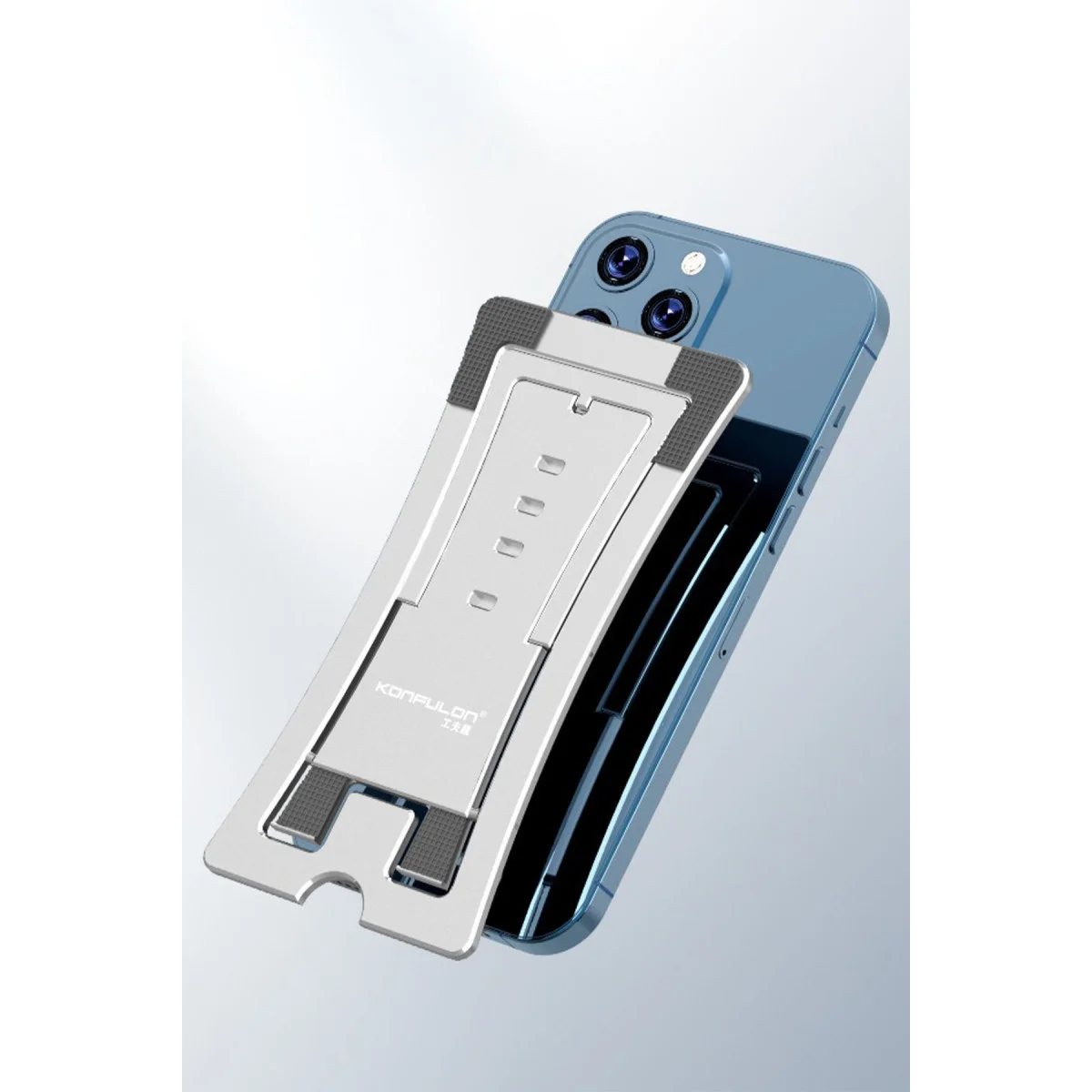 CM23 Ayarlanabilir Katlanabilir Masaüstü Telefon Tutucu (Gümüş)