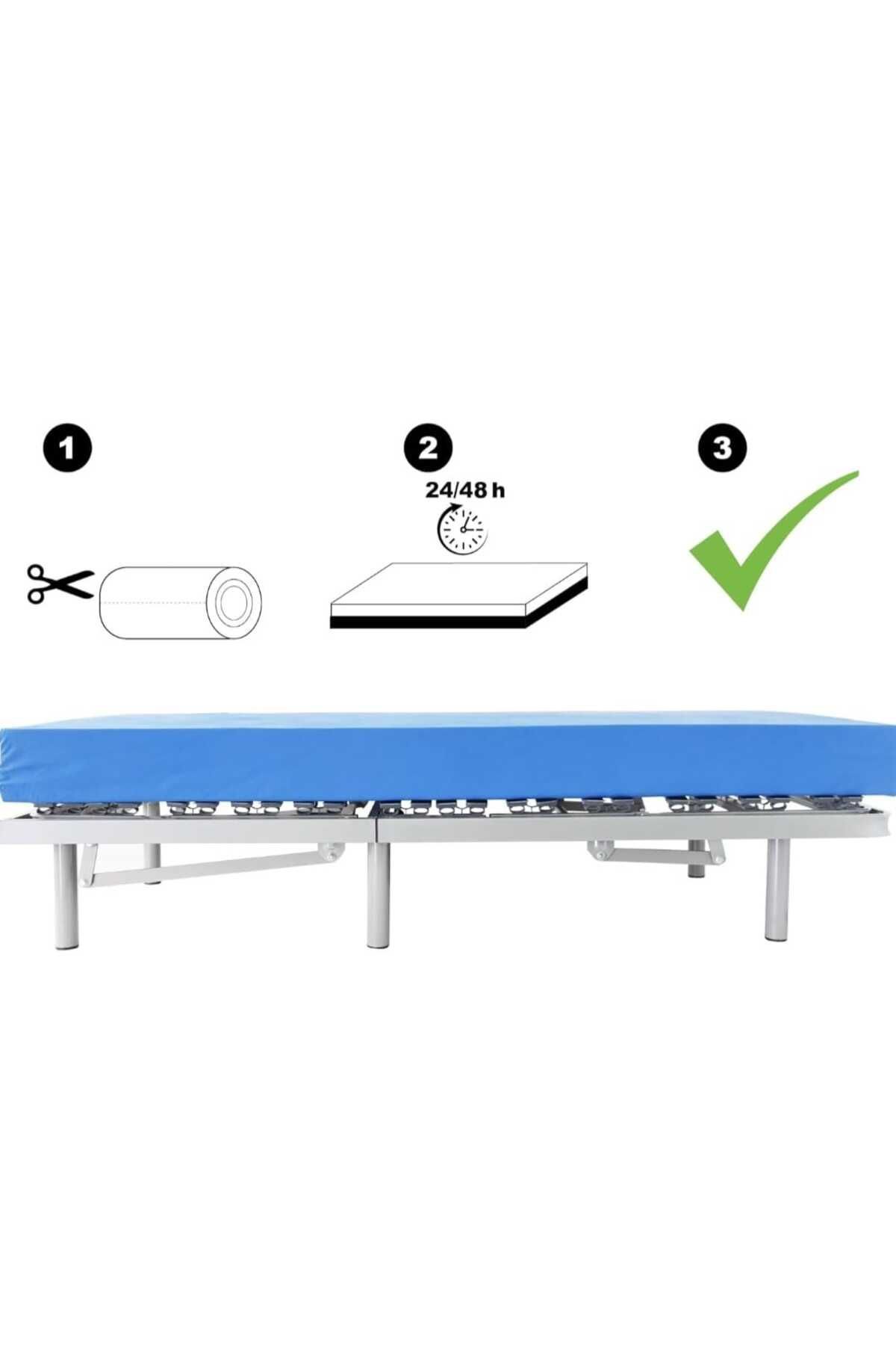 Cnc Kesim Hasta Karyolası Yatağı 90x190x12 cm