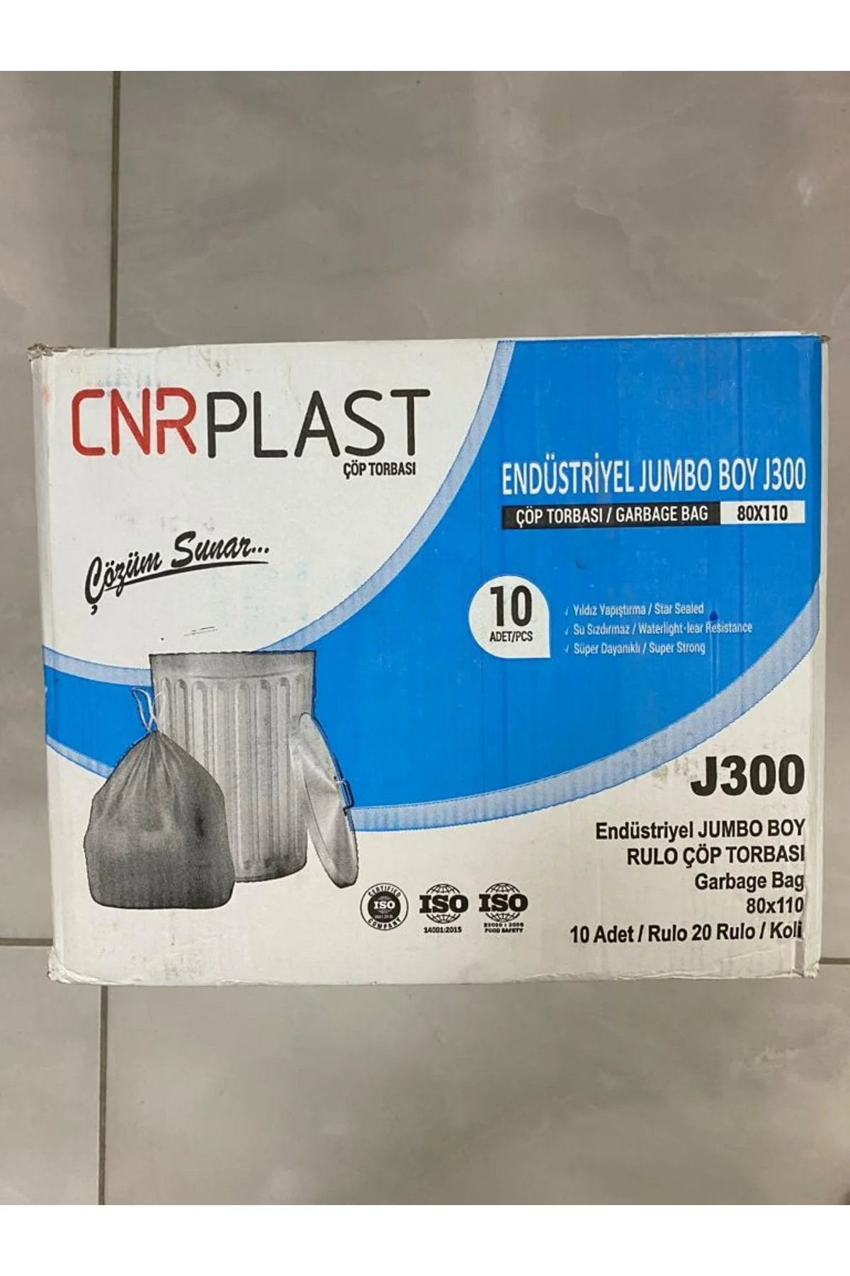 Cnr Plast Endüstriyel Jumbo Siyah Çöp Torbası Poşeti 80 X 110 J30