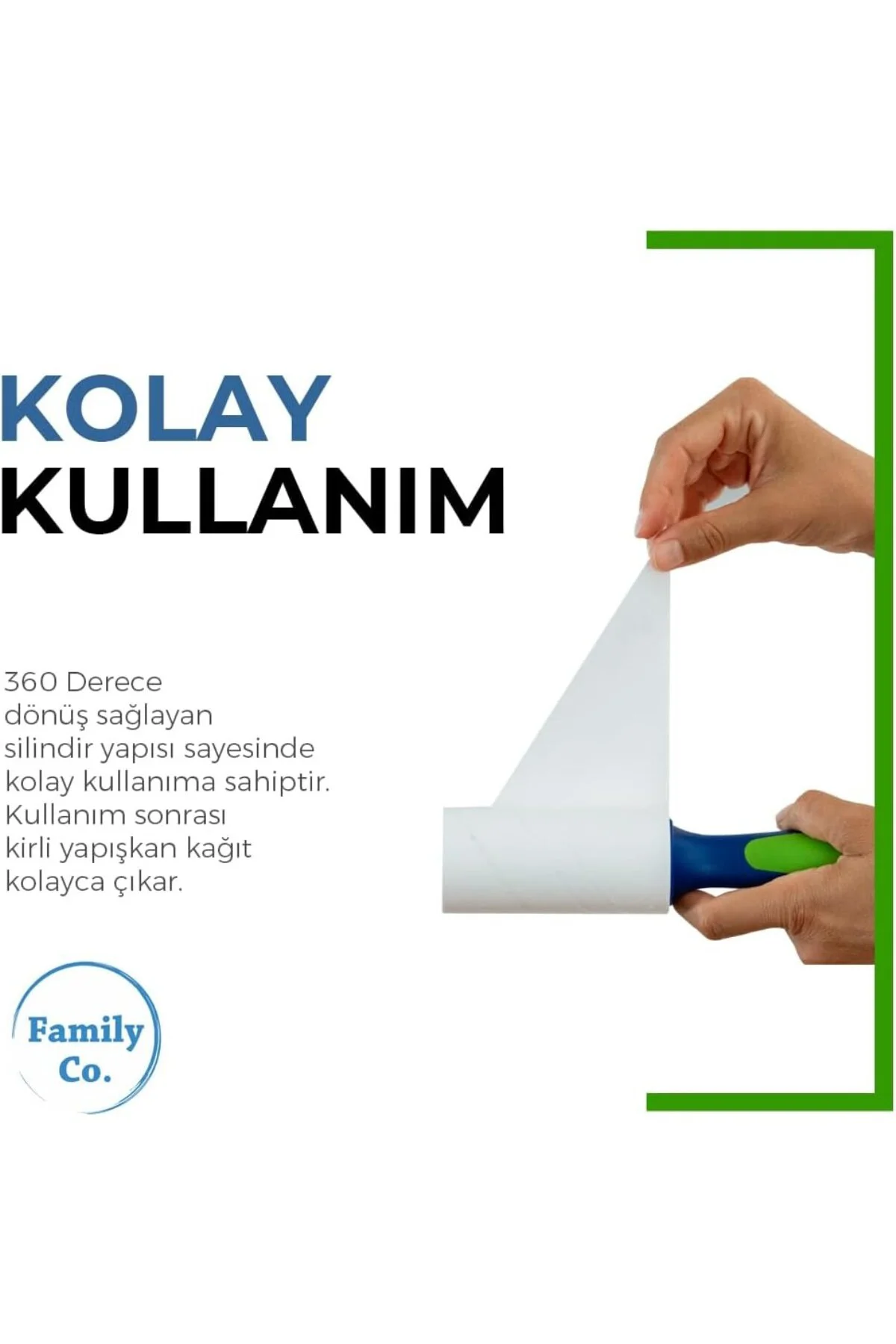 Co. Kedi Köpek Saç Kıl Tüy Toplayıcı Rulo 1 Rulo 6 Yedek Her Biri