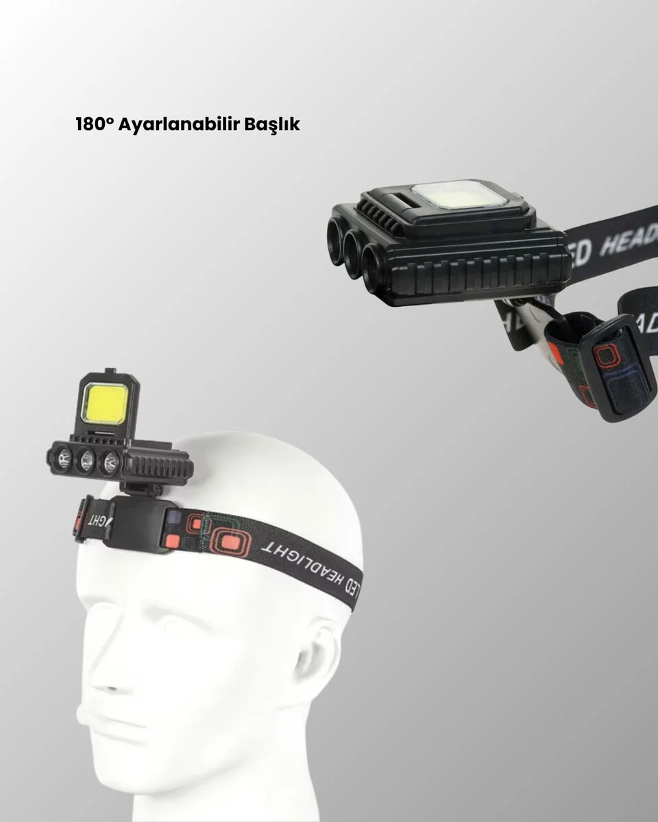 COB + XPE LED Kafa Feneri 800 Lumen USB Type C Çok Modlu Şarjlı – Kamp & Doğa İçin Gelişmiş Işık