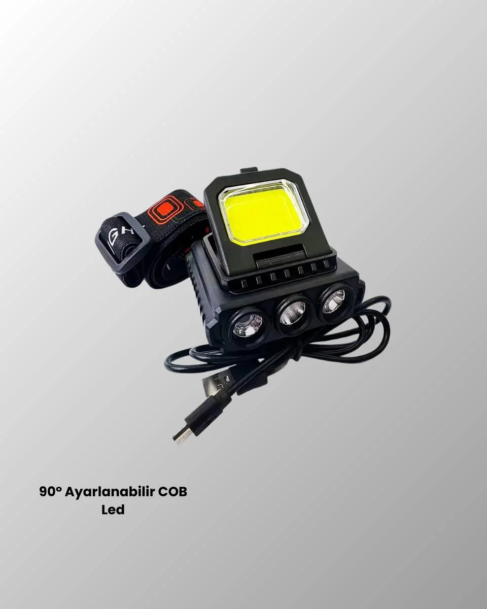 COB + XPE LED Kafa Feneri 800 Lumen USB Type C Çok Modlu Şarjlı – Kamp & Doğa İçin Gelişmiş Işık
