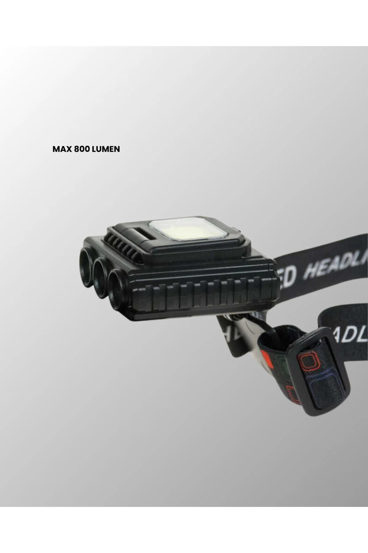 COB + XPE LED Kafa Feneri 800 Lumen USB Type C Şarjlı Çok Modlu