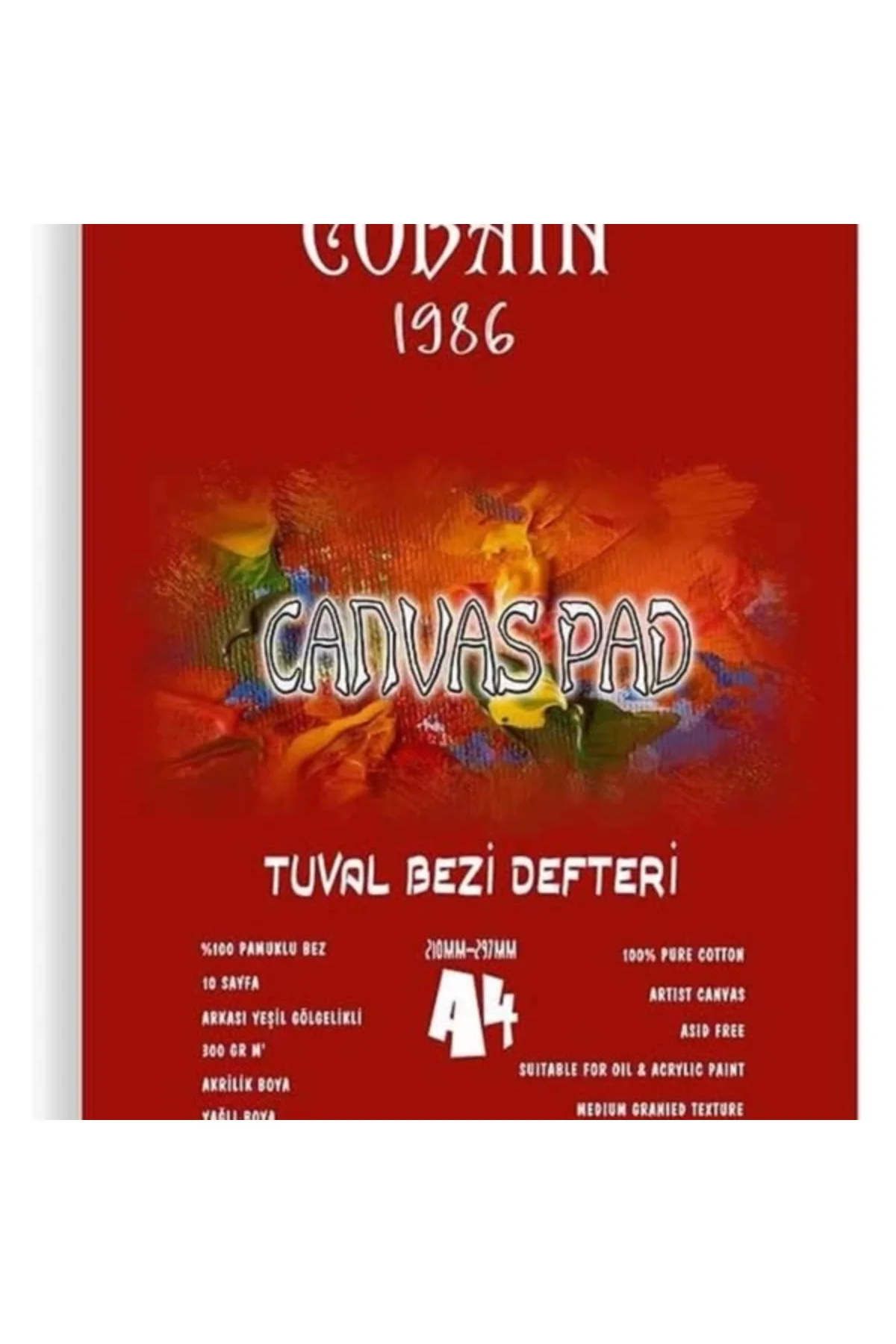 Cobain 1986 Tuval Bezi Defteri Akrilik Defteri Yağlıboya Defteri Guaj Defteri