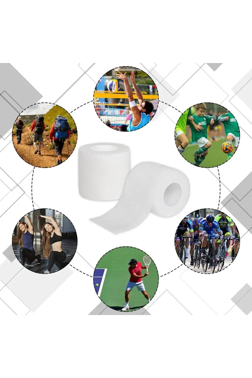 COBAN BANDAJI kendinden yapışkanlı 5 CM X4.5 MT BEYAZ RENK [2 ADE