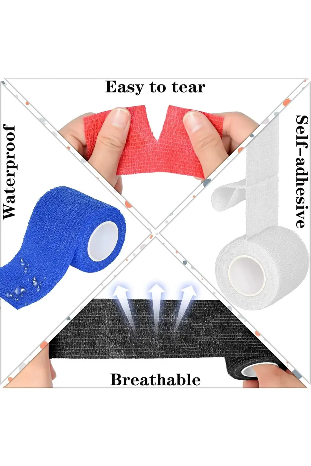 COBAN BANDAJI kendinden yapışkanlı 5 CM X4.5 MT BEYAZ RENK [ 5 AD