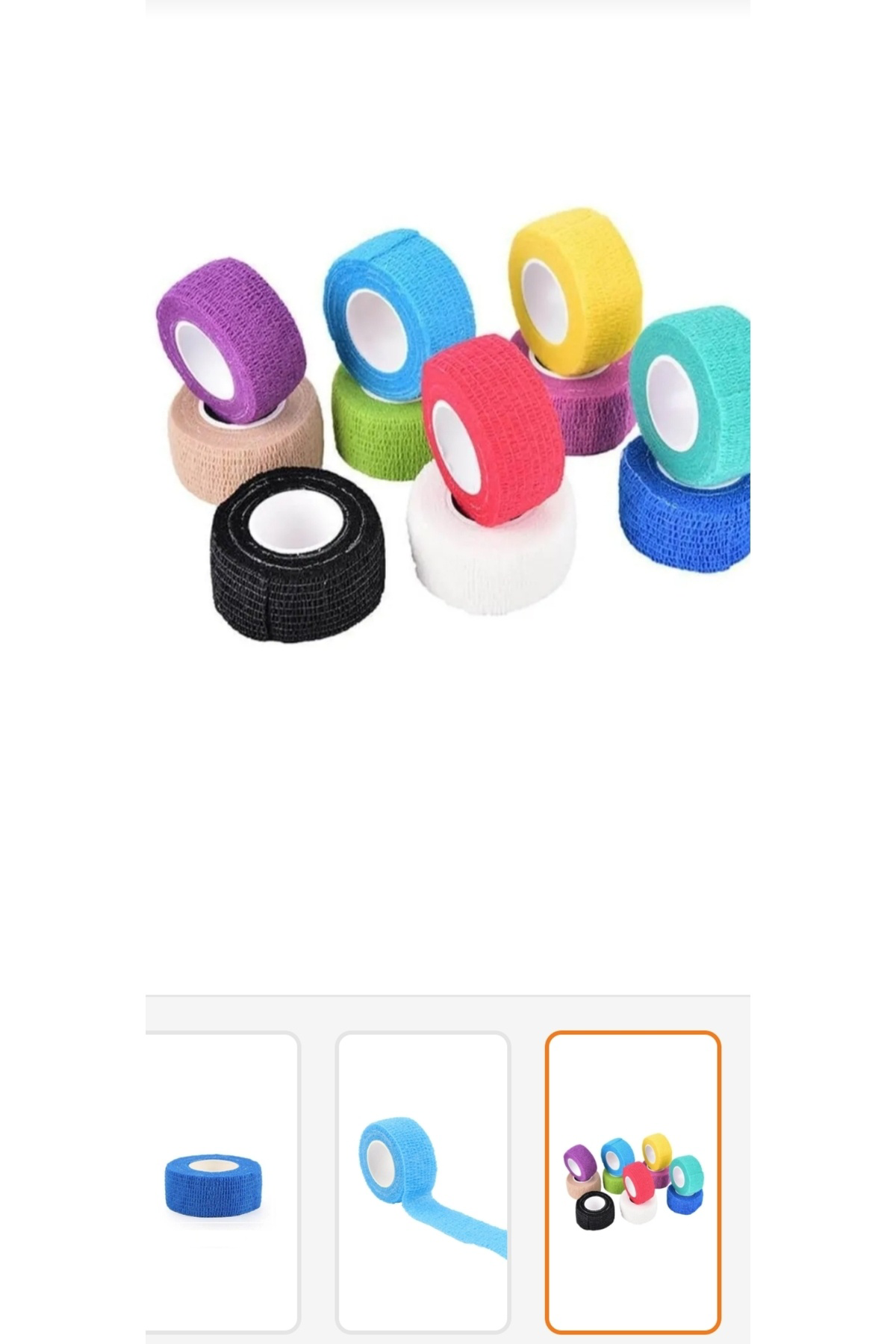 Coban bandajı renkli 20 adet (2.5 cmx4.5mt)