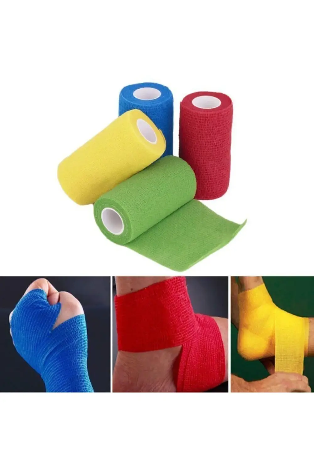 Coban Kendinden Yapışkanlı Kırmızı Bandaj 7.5cmx4.5m Kırmızı