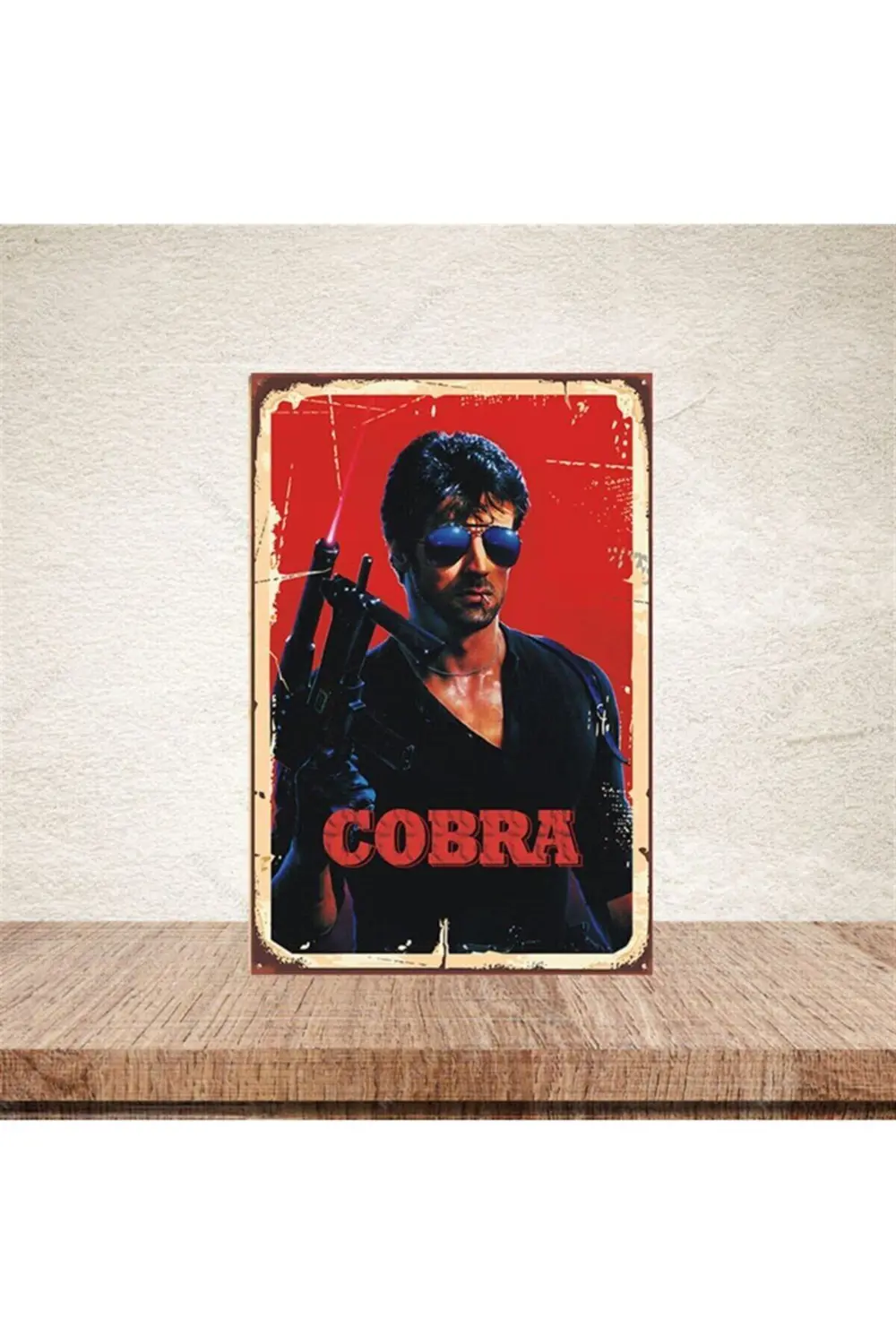Cobra 20-30 cm Retro Ahşap Poster