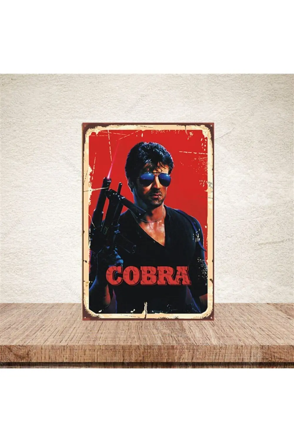 Cobra 20-30 cm Retro Ahşap Poster