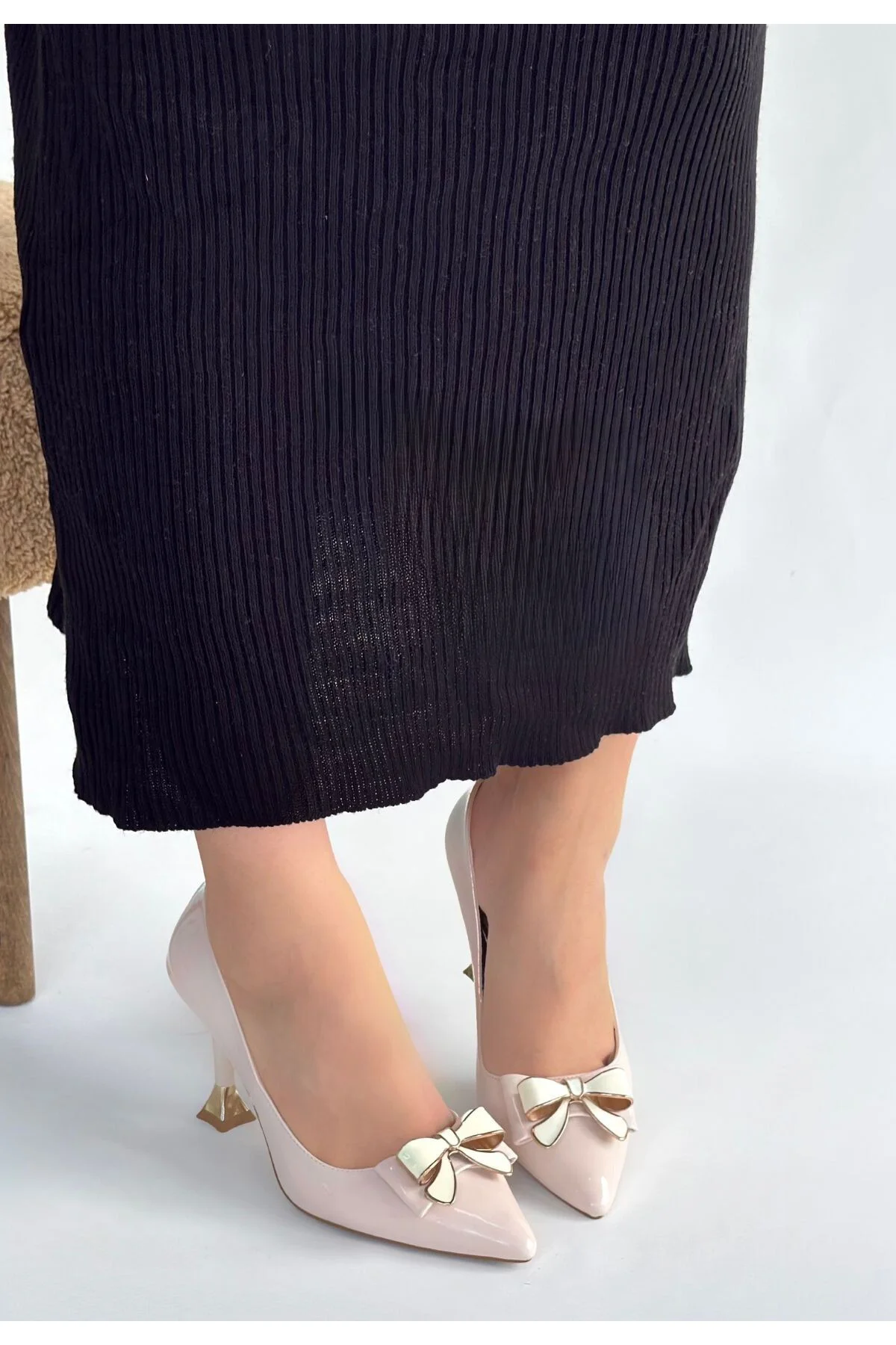 Coby Bej Rugan Topuklu Ayakkabı