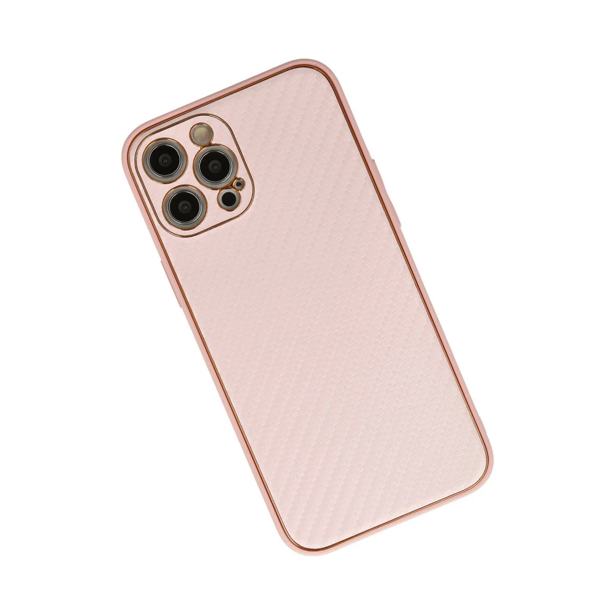 Coco Karbon Silikon Kılıf - iPhone 12 Pro Pembe