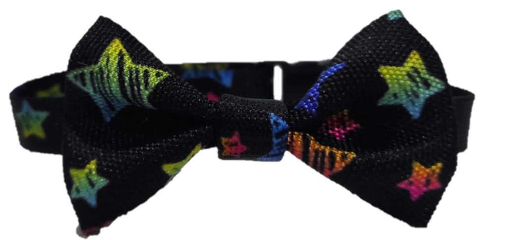 Coco Pet  Papyon Siyah Yıldız Desenli Ayarlanabilir Kedi Ve Minik 