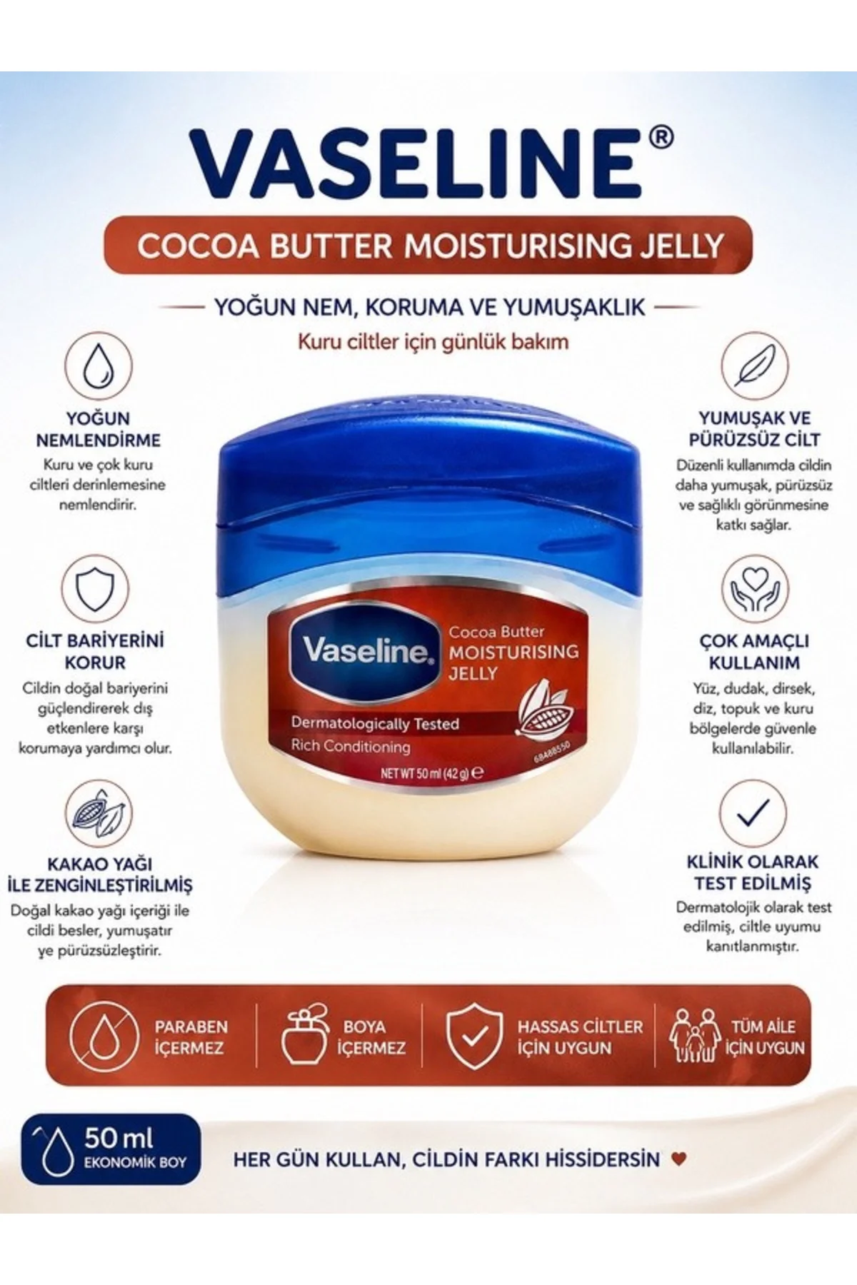 Cocoa Butter Nemlendirici Jel 50 Ml - Görsel 3