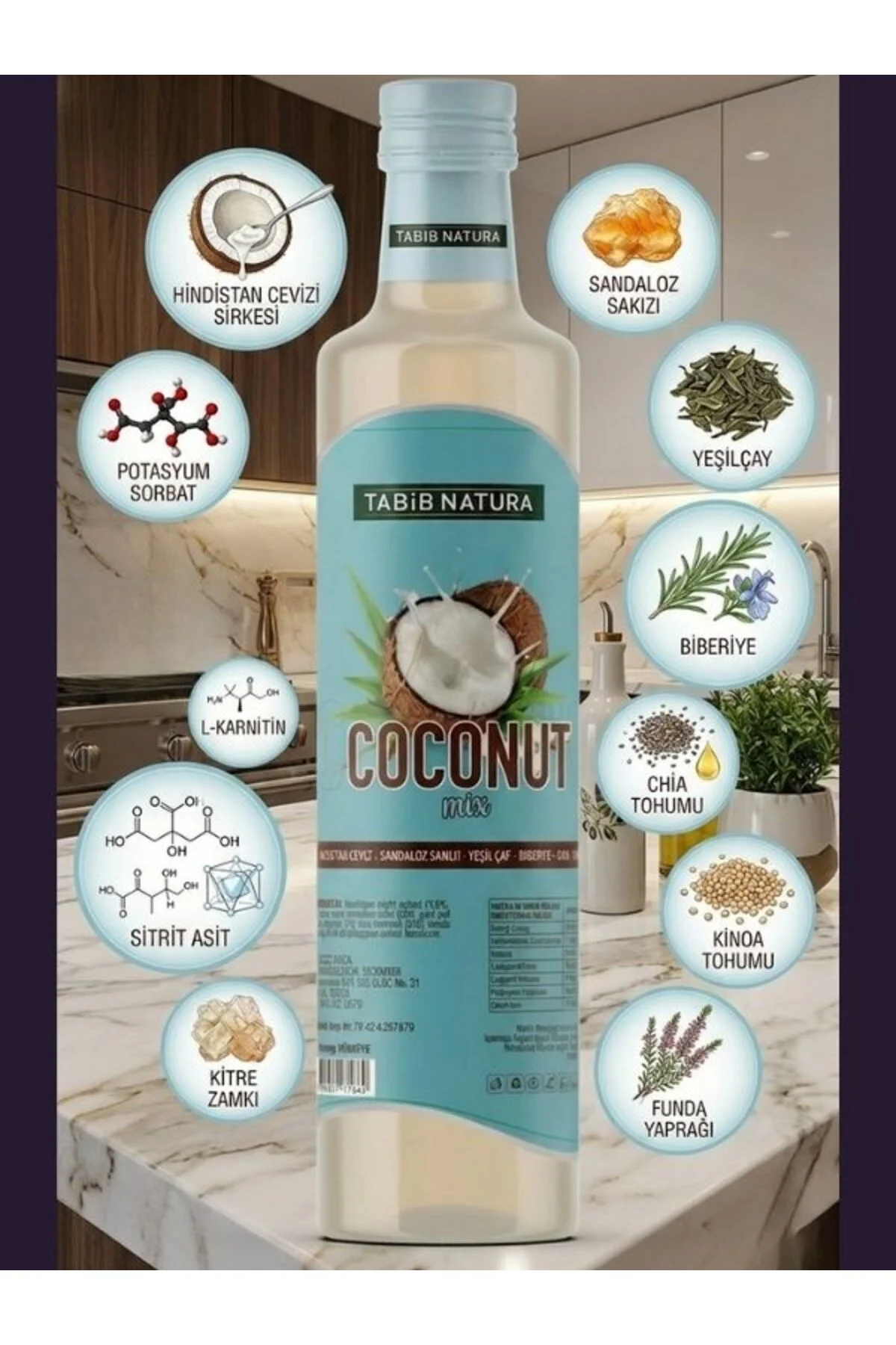 Coconut Fit Hindistan Cevizi Şurubu 250 ML -Detoks Coconut Mix