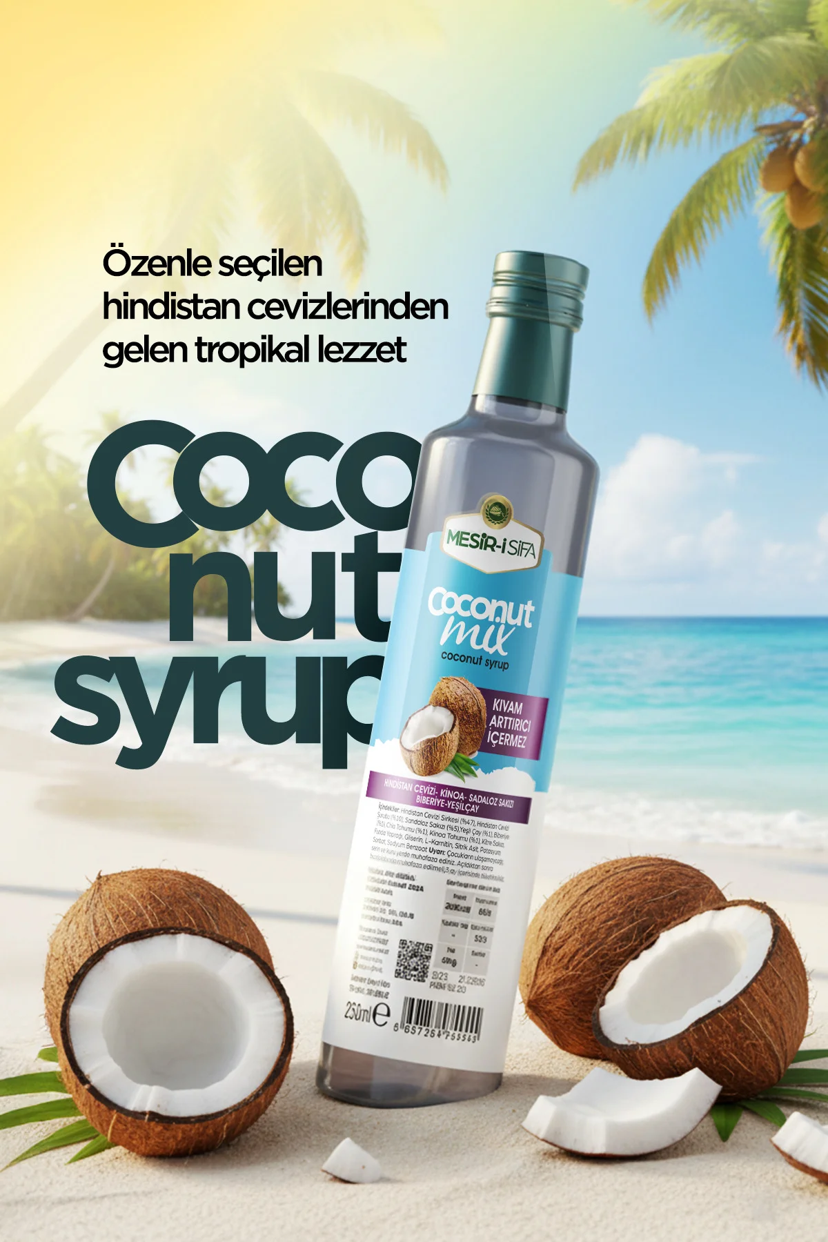 Coconut Mix Hindistan Cevizi Şurubu 250ml - Kinoa Sadaloz Sakızı Coconut Mix Hindistan Cevizi Şurubu 250ml - Kinoa Sadaloz Sakızı