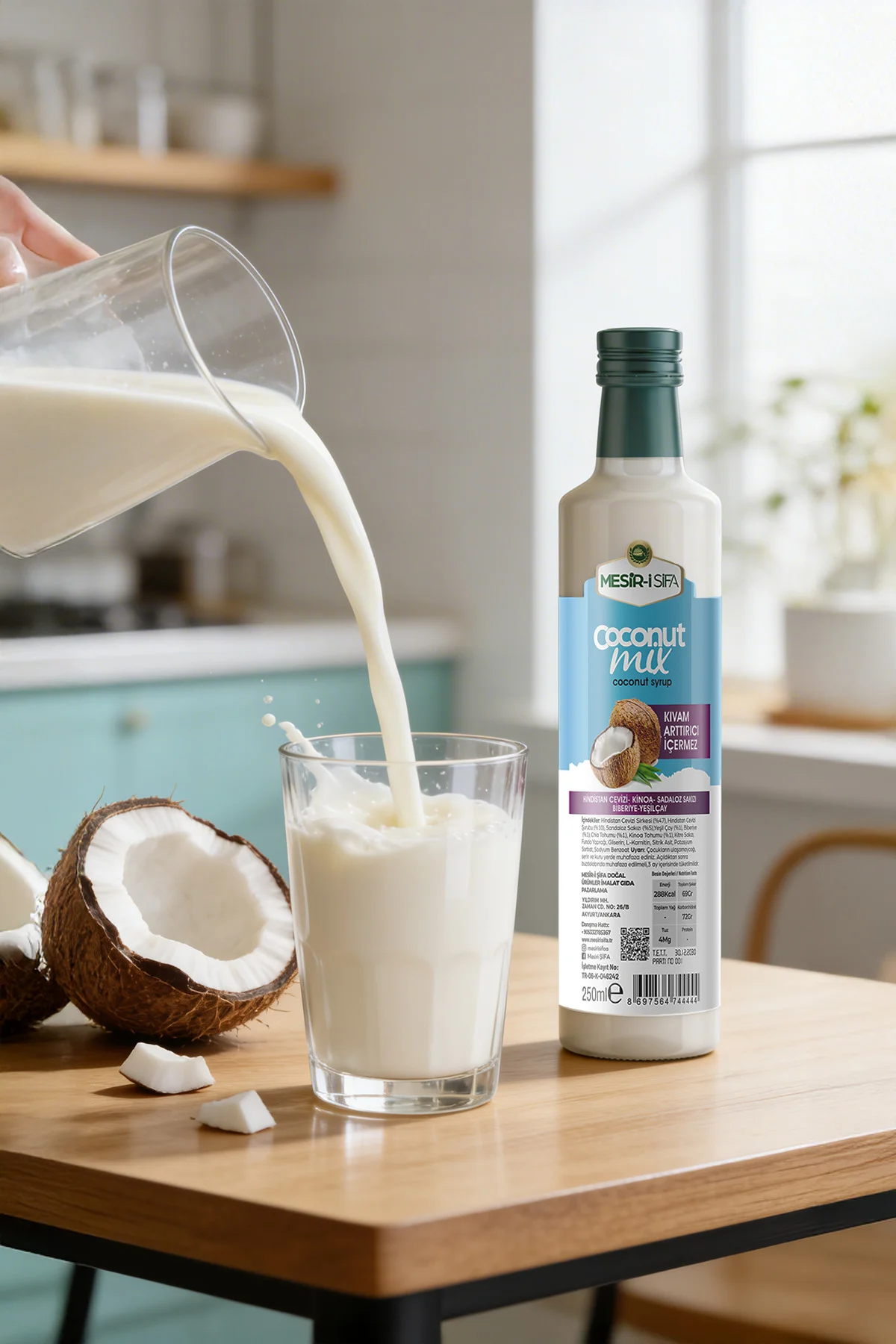 Coconut Mix Hindistan Cevizi Şurubu 250ml - Kinoa Sadaloz Sakızı Coconut Mix Hindistan Cevizi Şurubu 250ml - Kinoa Sadaloz Sakızı