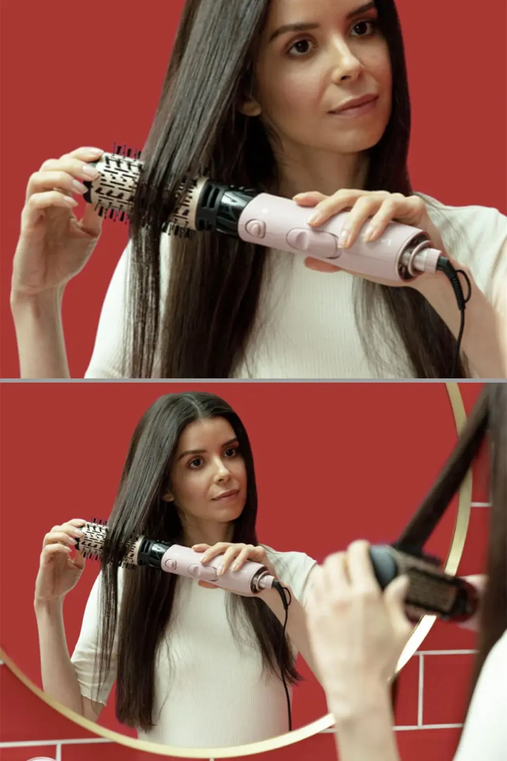 Coconut Smooth 2 in 1 Saç Kurutma ve Şekillendirme Tarağı, Serami